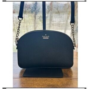Kate Spade New York‎ Black Saffiano Leather Dome Crossbody Bag Gold Hardware